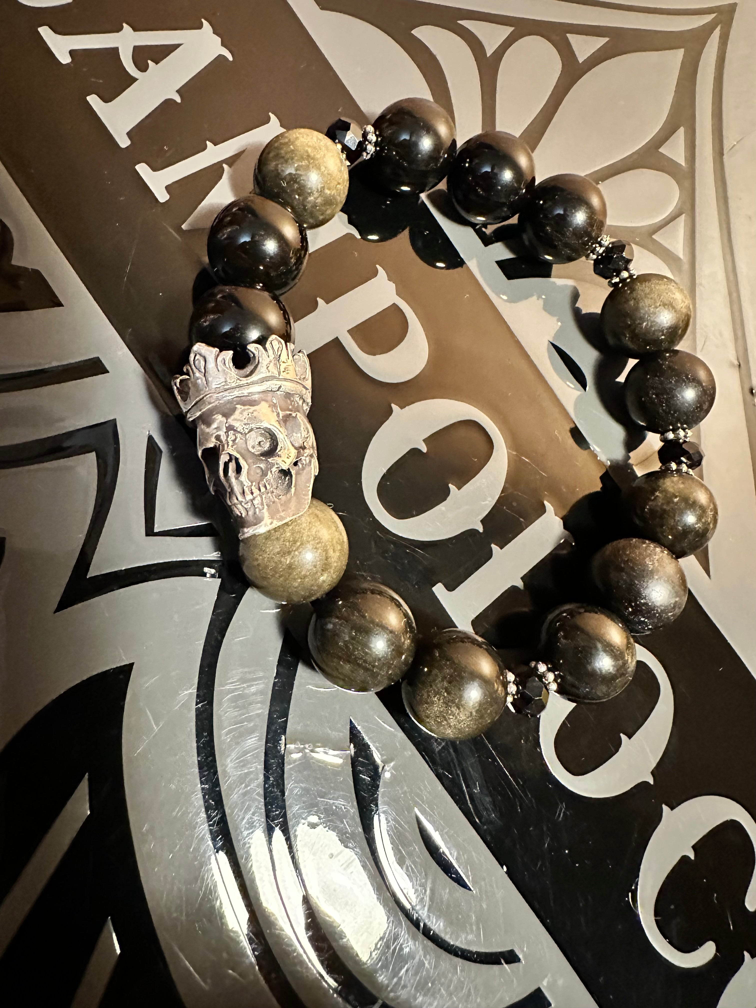 Bracciale Rigido Donna Argento 925 Con Teschio - TreasureBay - Gioiello Aperto Regolabile - 2