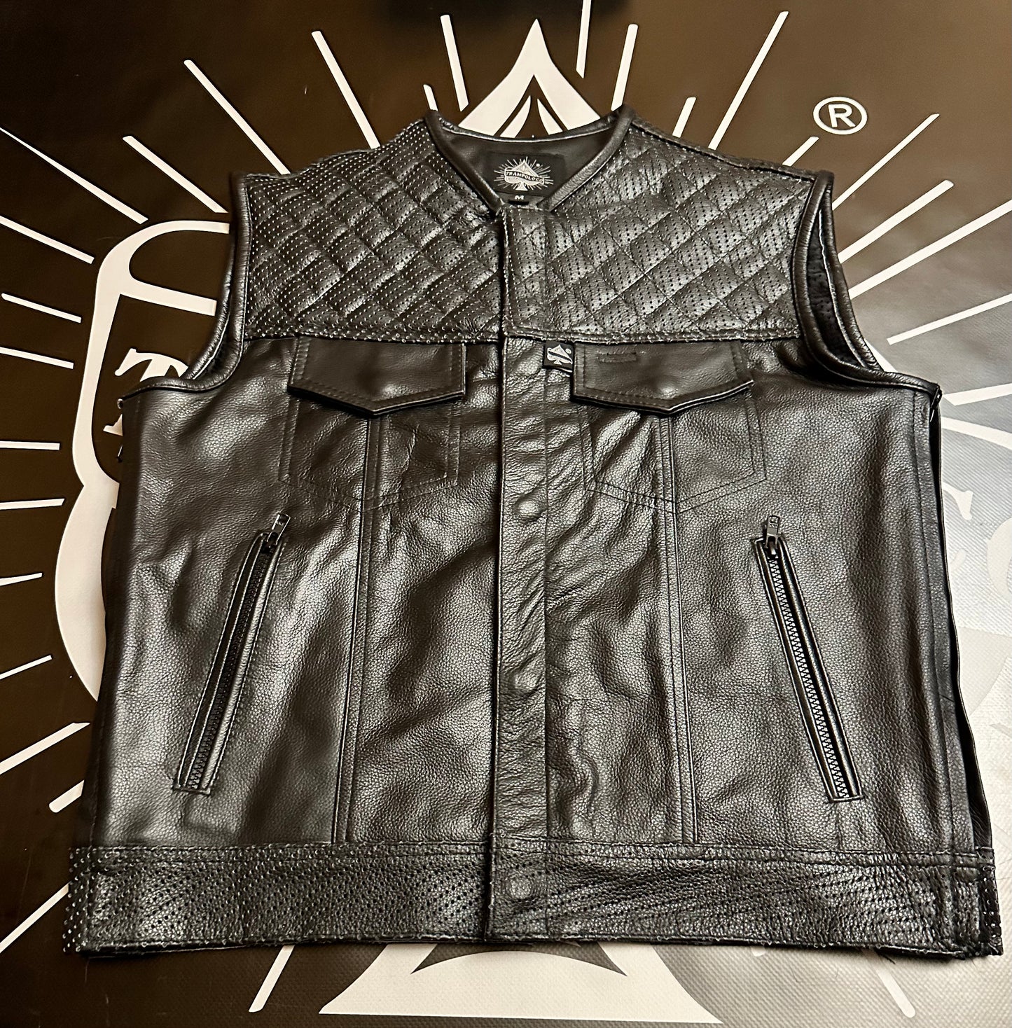 Leather Expandable Vest