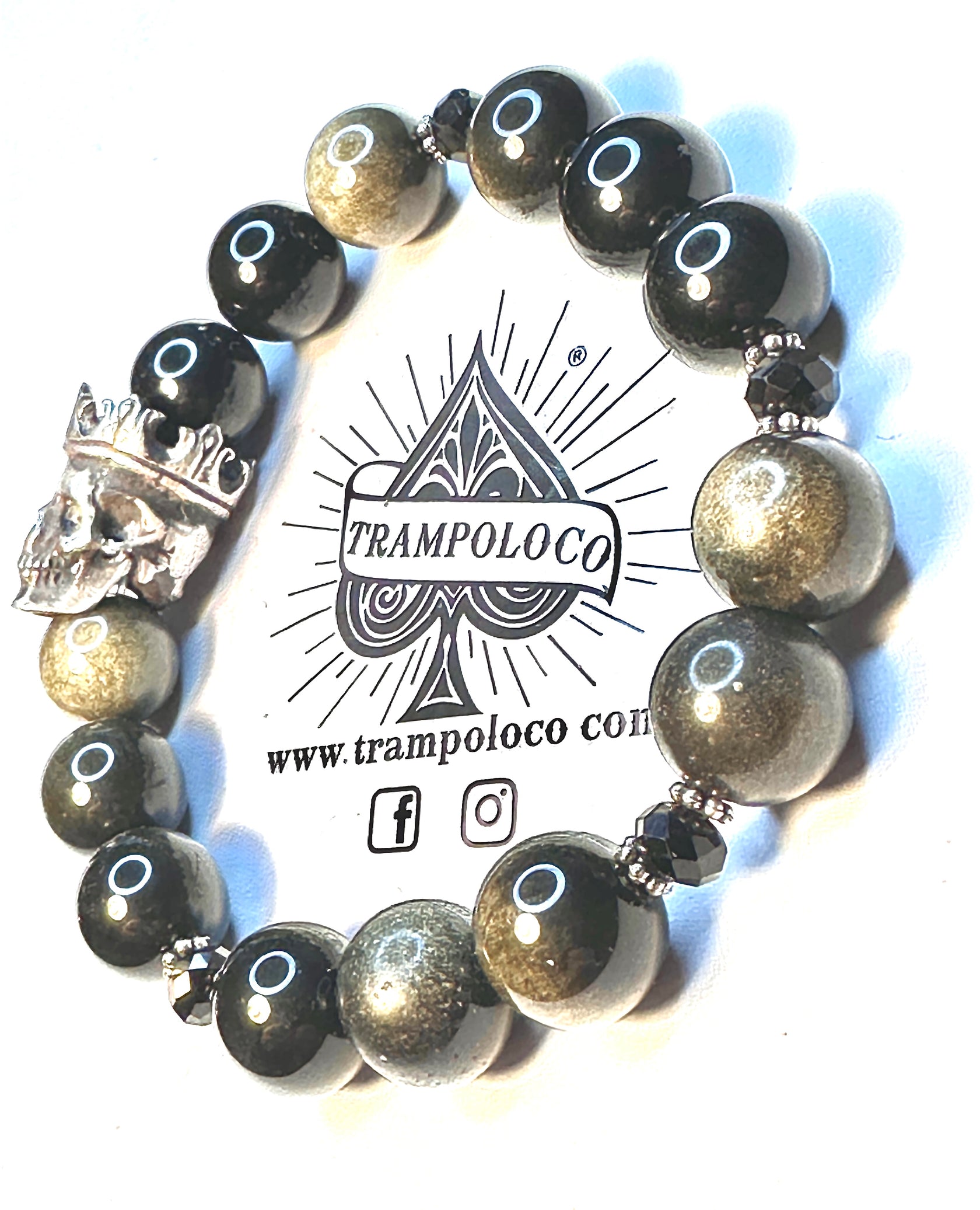 Bijoux Blu Bracciale Charm Teschio In Argento 925, Perla Rotonda, Foro 4.5 Mm, Regalo Halloween